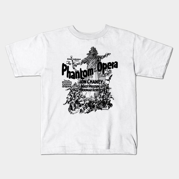 The Phantom of the Opera Kids T-Shirt by UnlovelyFrankenstein